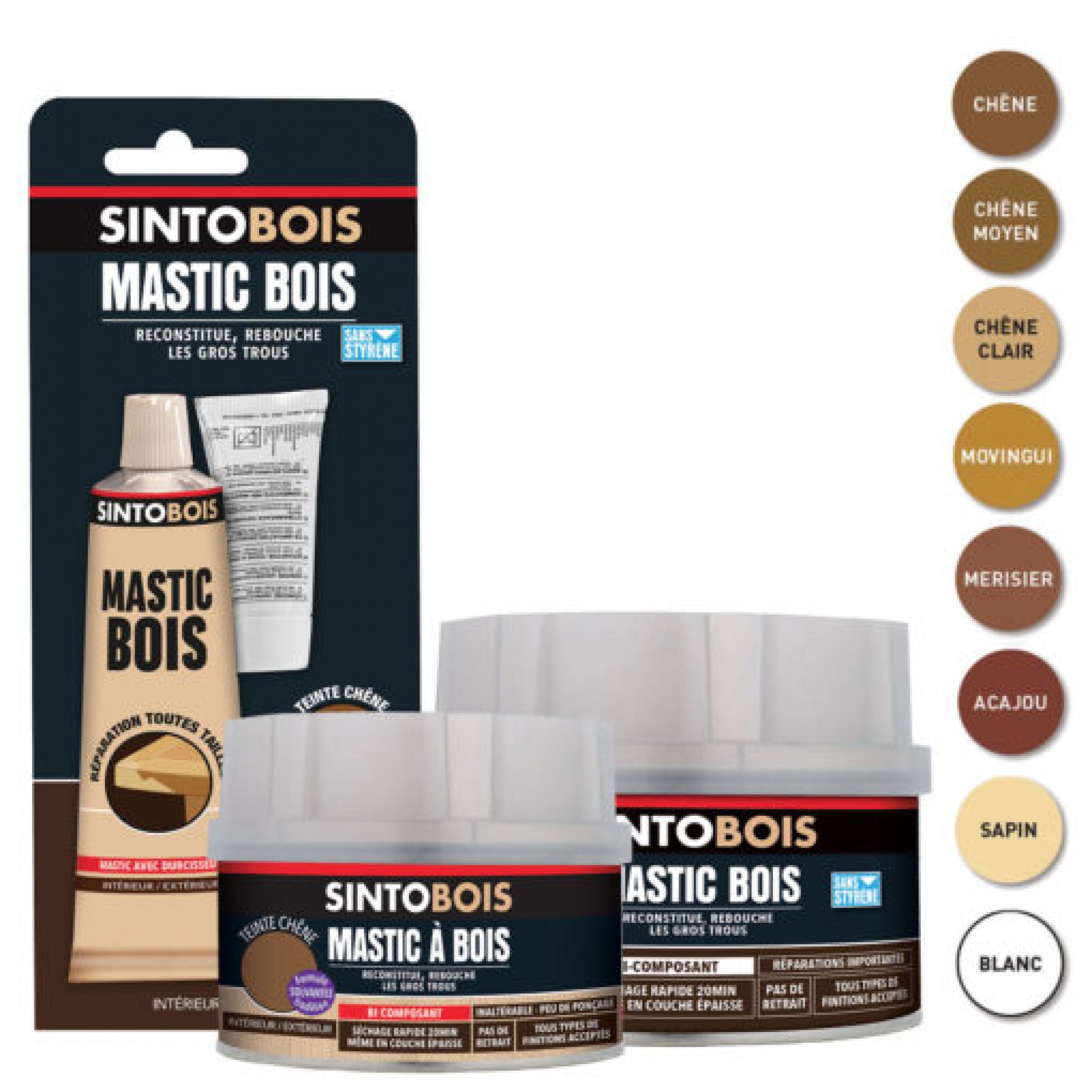 Photo Mastic à bois standard Sintobois