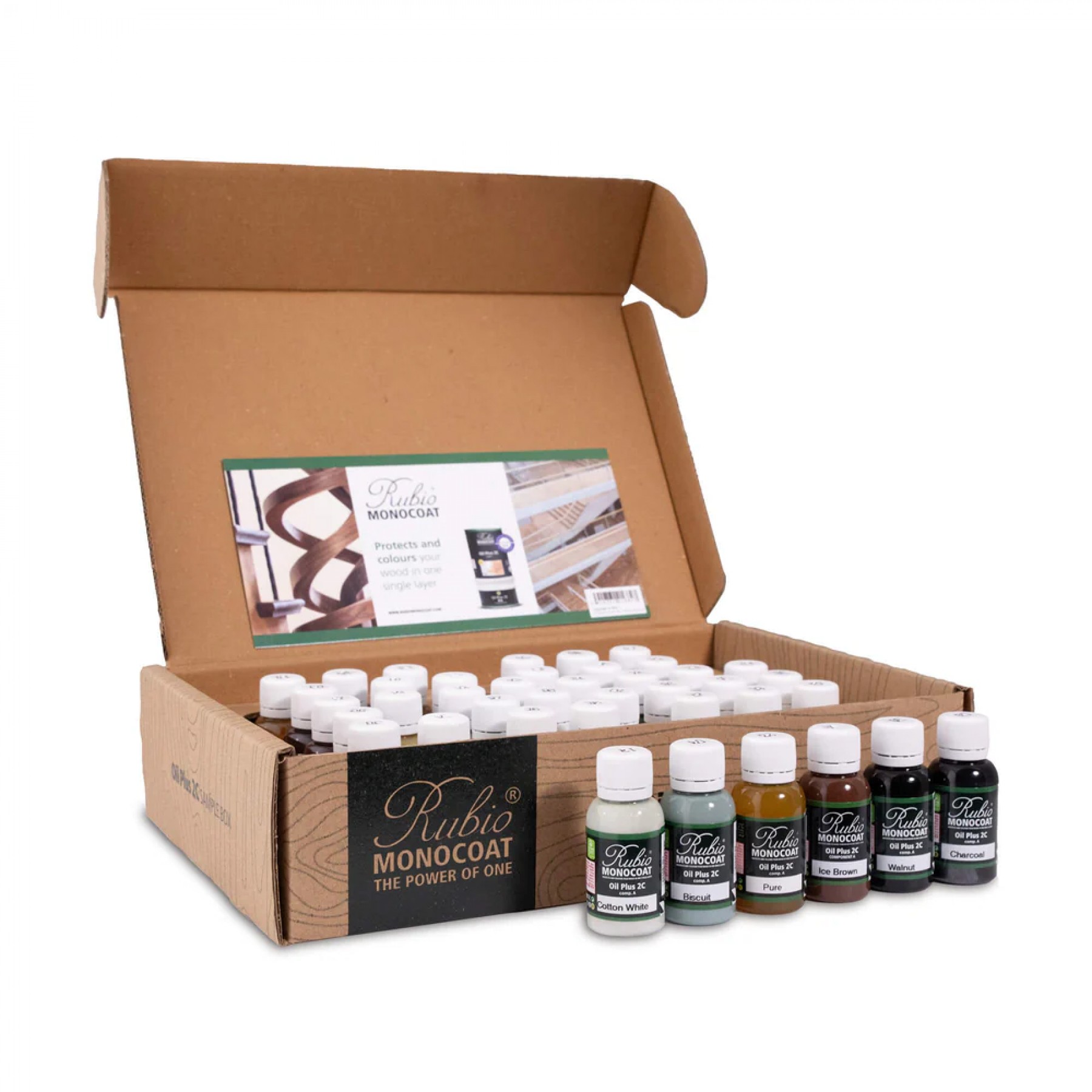 Photo Malette echantillon RMC oil plus 2c Rubio